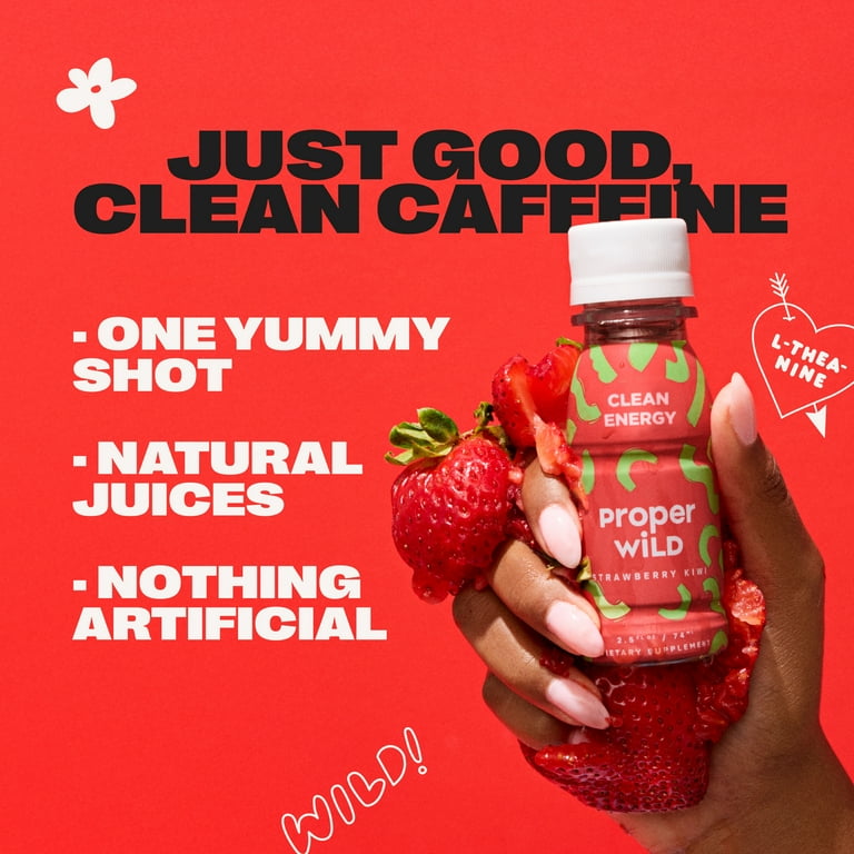 Proper Wild Organic Healthy Caffeine, Natural Clean Energy Shots