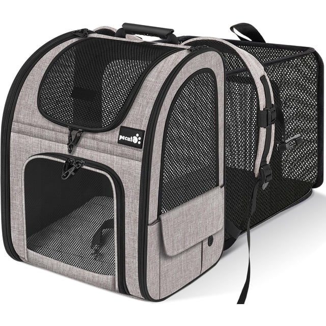 Mochila transportadora de mascotas Pecute ampliable para mascotas pequeñas