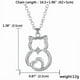 thumbnail image 2 of Collar con colgante de gato de plata de ley para mujeres, adolescentes y niñas ER, 2 of 6
