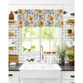thumbnail image 6 of Valances for Windows Fall Blue Leaves Gold Maple Rod Pocket Cafe Window Treatments Valance Curtains for Kitchen Bathroom Laundry Basement Windows 42"x12", 6 of 6