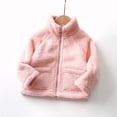 thumbnail image 2 of Coerni Girl and Toddlers' Sherpa Fleece Full-Zip Jacket Thicken Warm Coat Kids Puffer Sweatshirt Winter Outwear Comfort Cardigan, 2 of 9