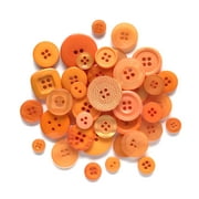 BUTTONS GALORE BIG BAG OF COLORFUL CRAFT & SEWING BUTTONS 5.5 OZ (APPROX 225 PCS) OUTLANDISH ORANGE