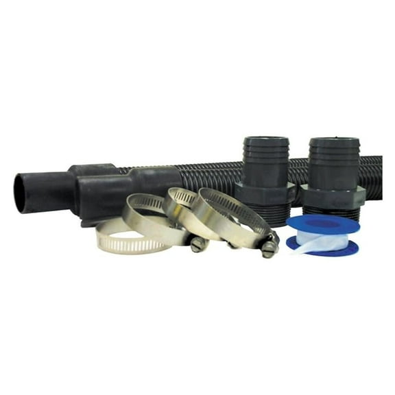 Pool Suction & Discharge Hose Package - 1.5 Inch 6ft - with Teflon Tape & Adapters - Pool Maintenance Kit - Replacement Hose for Pool Cleaning & Filtration