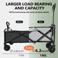 thumbnail image 2 of Bestier Collaspable Wagon Cart, 33.9.W × 18.9.D Outdoor Camping Cart - Gray, 2 of 6