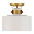 thumbnail image 6 of Possini Euro Design Courtney Modern Ceiling Light Semi Flush Mount Fixture 10" Wide Soft Gold Metal White Drum Shade for Bedroom Kitchen Living Room, 6 of 9