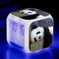 thumbnail image 1 of Alarm Clocks, Panda Night Light Kids Alarm Clocks with 3 Sided Panda Pattern&7 Kinds of LED Glowing Wake Up Bedside Clock Gifts for Kids Bedroom, 1 of 1