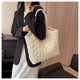 thumbnail image 4 of Nvzi Bolsa de lona de esponja para compras de verano, bolsos de hombro, color blanco, 4 of 4