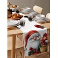 thumbnail image 6 of Ldtrchee Christmas Table Runner 72 Inches, Xmas Gnomes Red Botanical Red Green Bed Runner Dresser Scarves Tabletop for Indoor Outdoor Parties/Ceremony/Banquet, 16" x 72", 6 of 8