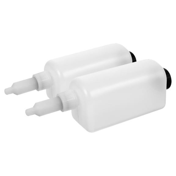 LIFKOME 2 Pcs Hotel Kitchen Soap Dispenser 19.50X6.00X5.00CM White