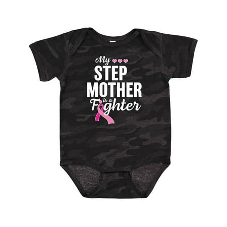 

Inktastic Breast Cancer Awareness My Step Mother is a Fighter Gift Baby Boy or Baby Girl Bodysuit