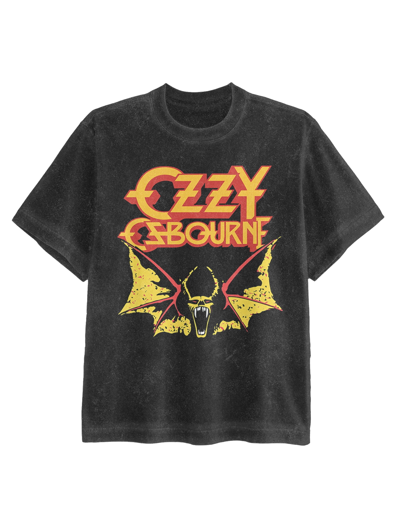 Ozzy Osbourne Men's Mineral Washed Boxy Fit Front and Back Graphic Tee Shirt, Sizes XS-4XLT
