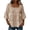 #185-Khaki, variant on Shirts for Women 3/4 Sleeve Relaxed Fit Solid Color Square Neck Cotton Linen Tees for Casual Outings, Summer Vacation