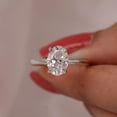 thumbnail image 2 of solitaire jewels 1.7CT Oval Moissanit Solitaire Engagement Ring For Women, 10K White Gold, 2 of 7