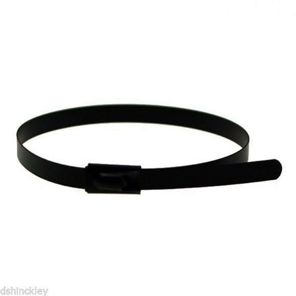 6" 150lb - Black Polyester Coated 316 Stainless Steel Cable Ties Part #SSPC6-LD 100/bag