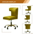 thumbnail image 5 of 14 Karat Home Alla Swivel Task Chair with Tufted Back for Office in Mustard, 5 of 10
