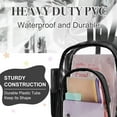 thumbnail image 3 of Sanmadrola Mini Clear Backpack Heavy Duty Stadium Approved PVC Transparent Backpacks Small Clear Backpack with Reinforced Strap for School, Travel, Black, 3 of 8