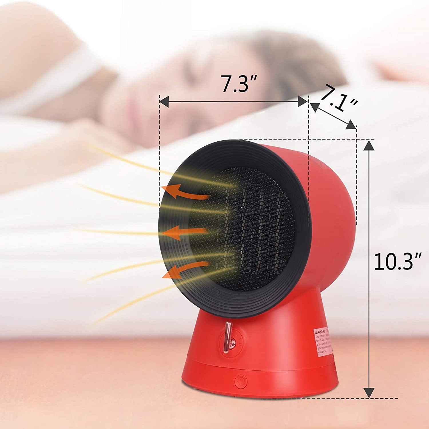 Lowestbest 1500W/750W Cooling & Heating Mode Space Heater, Portable Cool Blow Fan for Office Bedroom Home, Red Lowestbest 1500W/750W Cooling & Heating Mode Space Heater, Portable Cool Blow Fan for Office Bedroom Home, Red