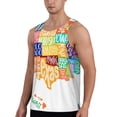 thumbnail image 2 of Cauagu USA MAP Print Men's Sleeveless Muscle Shirts,Tank Tops Quick Dry Workout Tank Top Gym Muscle Tee Fitness Bodybuilding T Shirt for Men-4X-Large, 2 of 7