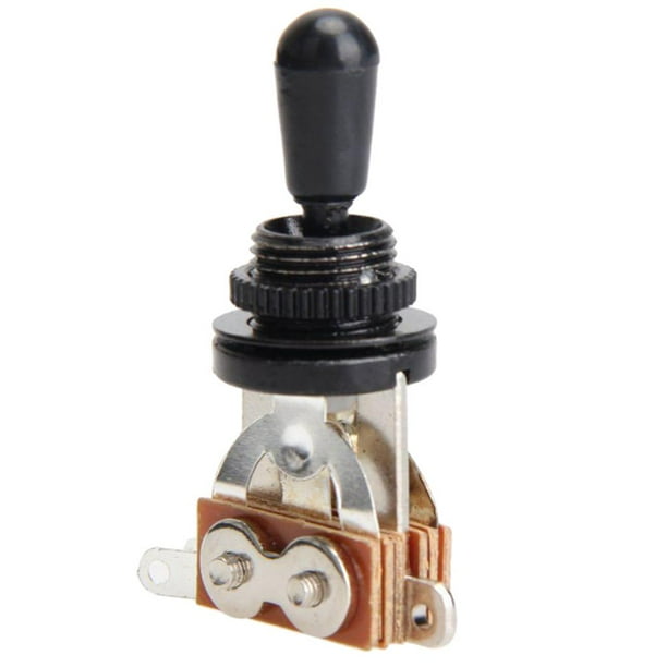 Pick Up Toggle Switch 3 posiciones de repuesto para guitarra eléctrica Negro