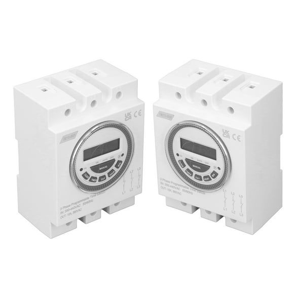 Timer Switch, Time Control Switch Power Off Memory 3 Phase Rubber Keys for Pools Lights Irrigation Systems