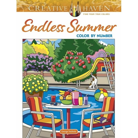 Adult Coloring Books: Seasons Creative Haven Endless Summer Color by Number, (Paperback)