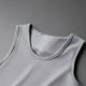 thumbnail image 4 of Ropa interior térmica para hombre, camisetas de invierno de color liso con cuello redondo, ropa interior cálida y gruesa de terciopelo, camiseta deportiva sin mangas con hombros descubiertos, camiseta, 4 of 7