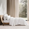thumbnail image 3 of EVERGRACE Velvet Quilt Set Queen Size, Luxurious Soft Quilted Bedding Sets, Lightweight Velvet Comforter for All Season, Striped Channel Bedspread Coverlet with 2 Shams, Bright White, 3 of 8