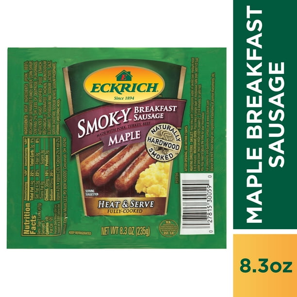Eckrich SmokY Maple Breakfast Smoked Sausage Links, 8.3 oz