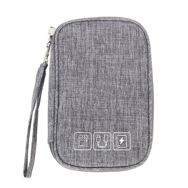 Advancent Estuche Cremallera Poliéster Multicompartimentos Bolsas de almacenamiento Capacidad Organizador de cables de viaje Transporte de Almacenamiento y organización del hogar Gris Advancent HA075200-03