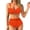 01_Orange, variant on Womens Swimsuits Two Piece Swimwear Solid Color Bikini Top with High Waist Bottoms Women'S Swimwear 02_Yellow,S