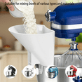 thumbnail image 4 of Flour Funnel for KitchenAid Stand Mixers, Wide Mouth Pouring Chute Attachment, Fits Glass, Ceramic, Stainless Steel Bowls, Mother's Day Baking Gift for Moms, Grandmas, Wives, Durable Dishwasher Safe, 4 of 6