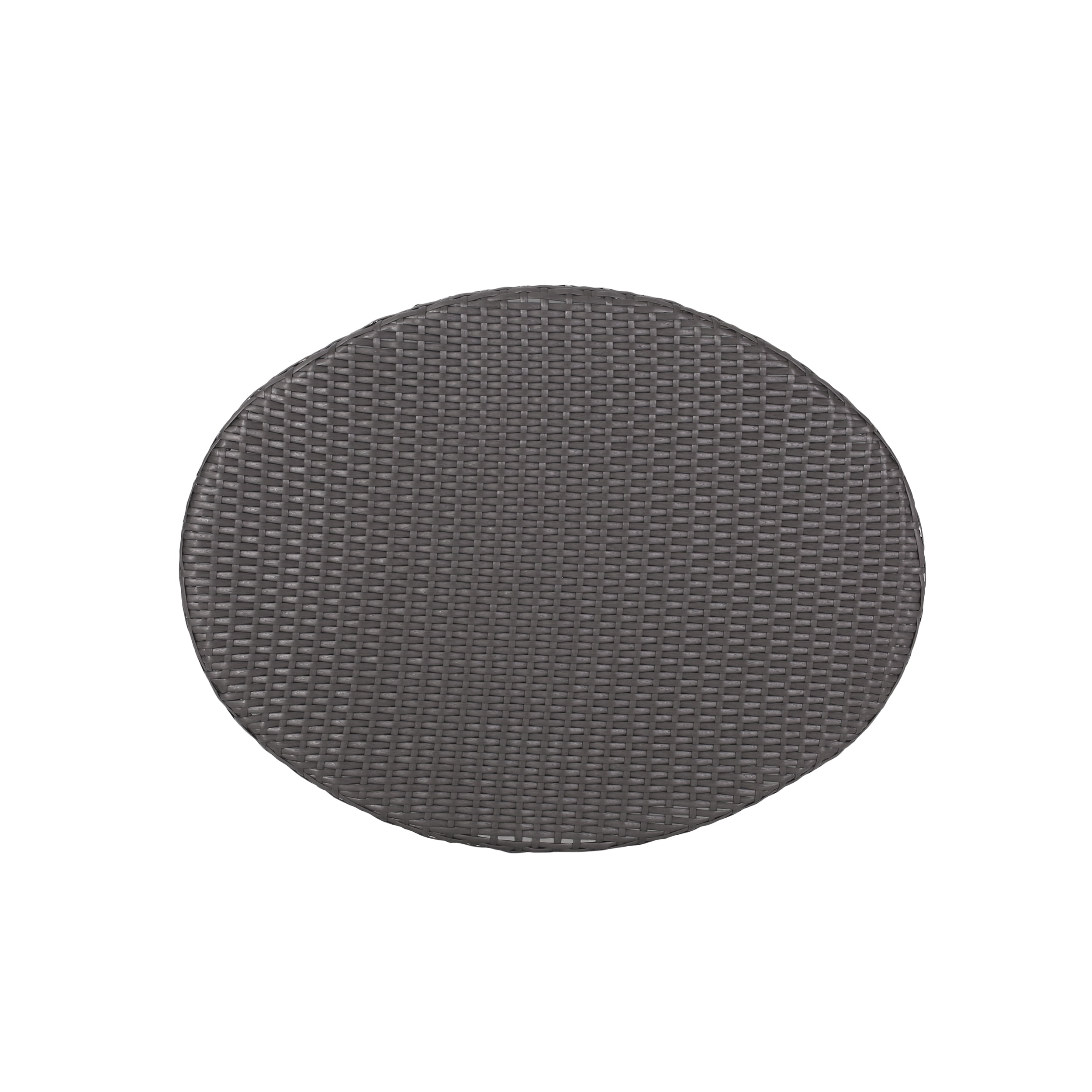 Outdoor Wicker Weave Coffee Table, Leisure Center Table for Patio Garden, Gray