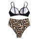 thumbnail image 5 of MKLEKYY Trajes De Baño Mujer Women High Waisted Bikini Sexy Push Up Two Piece Swimsuits Vintage Swimsuit Two Piece Retro Ruched High Waist Print Bikini Set 2764, 5 of 6