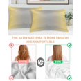thumbnail image 3 of Yellow Gray Ombre Pillow Cases King Size Set of 2, Smooth Satin Pillowcase for Hair and Skin, Modern Gradient Abstract Art Decorative Cooling Bed Pillow Covers with Zipper, 20x36 Inches, 3 of 5