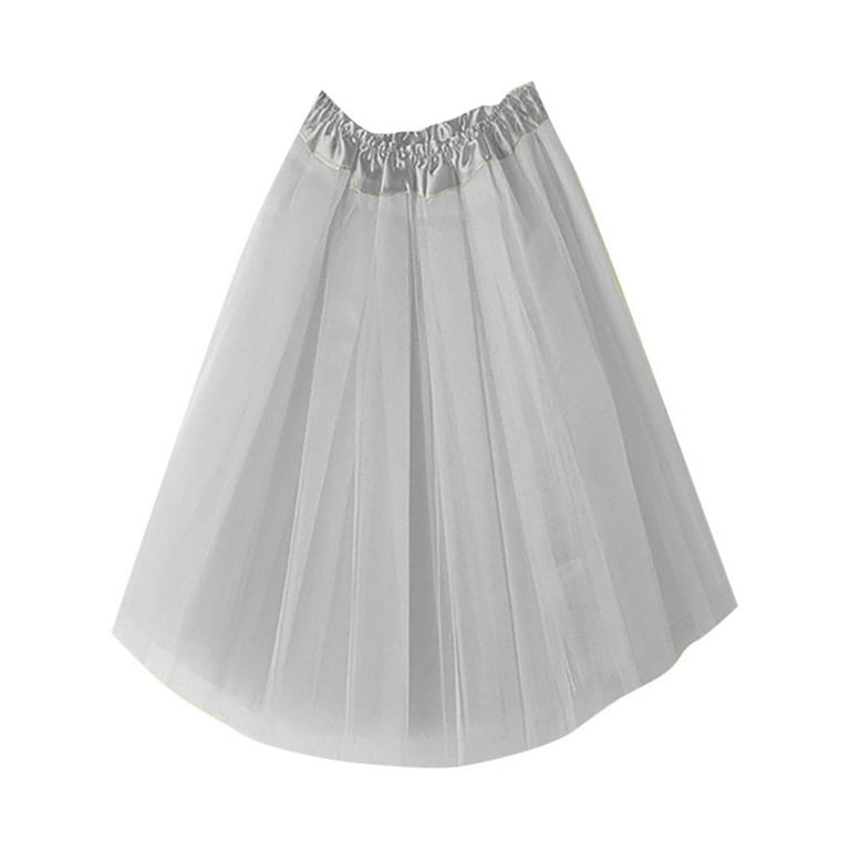 Zermoge Plus Size Dresses for Women Ladies Womens High Quality Pleated Gauze Short Skirt Adult Tutu Dancing Skirt