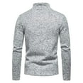 thumbnail image 4 of ZCFZJW Men's Quick Dry Active Quarter Zip Long Sleeve Athletic Performance Pullover Sweaters Lightweight Mock Neck Comfort Golf Running Sweatshirts Gray XXL, 4 of 9