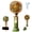 Green, variant on Portable Floral Mini Fan With Phone Stand, 3-Speed Rechargeable Handheld Desk Fan, Built-in Phone Stand Base for Travel, Makeup and Summer