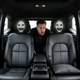thumbnail image 5 of 2 Pack Halloween Creepy Ghost Woman Face Car Headrest Covers Horror Scary Spirit Head Rest Protector Covers Auto Interior Prank Decor For Car SUV Truck, 5 of 7