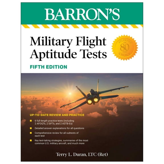 Barron's Test Prep: Military Flight Aptitude Tests, Fifth Edition: 6 Practice Tests   Comprehensive Review (Paperback)