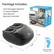 Foot Massager with Heat, Comfier Shiatsu Foot Massage Machine with Remote for Plantar Fasciitis, Neuropathy, Circulation, Max Size 13, Black, Gifts