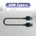 thumbnail image 2 of CIYISON Short Type C to Type C Cable PD60W Fast Charging Wire Keychain Design for Phone 15/16 S24 Note 20 Phone 16.50cm/6.5inch, 2 of 9