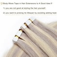 thumbnail image 5 of MY-LADY 18" 50g 20pcs Tape in 100% Real Remy Human Hair Extensions Seamless Full Head Skin Weft Highligh Hairpiece Straight #60PGREY Blonde&Grey, 5 of 8