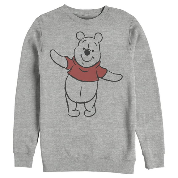 Men's Winnie the Pooh Sketch Sweatshirt Athletic Heather Medium