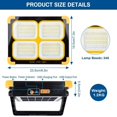 thumbnail image 2 of Projecteur LED Rechargeable - YANSION - 80W - 348 LEDs - Panneau Solaire - 4 Modes d'Éclairage, 2 of 4