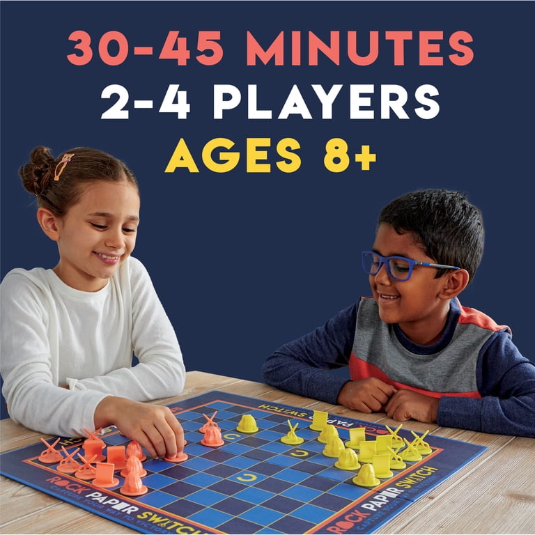 Mindware Rock Paper Switch Strategy Board Game - Chess Meets Rock Paper Scissors For 2-4 Players, Ages 8+