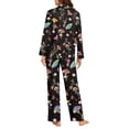 thumbnail image 3 of SCRAWLGOD Mushroom Pajamas Women Long Sleeve Button Pjs for Women Set 2 Piece Lounge Size XS V Neck Woman Sleepwear Washable Women's Pajama with Pockets, 3 of 7