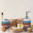 thumbnail image 4 of Ambesonne Landscape Soap Dispenser & Toothbrush Holder Set, Utah National Park, 2 Pcs, Pale Brown Sky Blue, 4 of 6