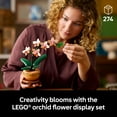 thumbnail image 4 of LEGO Botanicals Mini Orchid Building Set - Artificial, Fake Orchid for Home Decor, Adults Ages 18+ - Indoor Plant Decorations for Table, Desk, Office - Gift for Graduation - 10343, 4 of 8