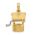thumbnail image 3 of The Black Bow 14k Yellow Gold 3D Moveable Wishing Well Pendant, 3 of 5