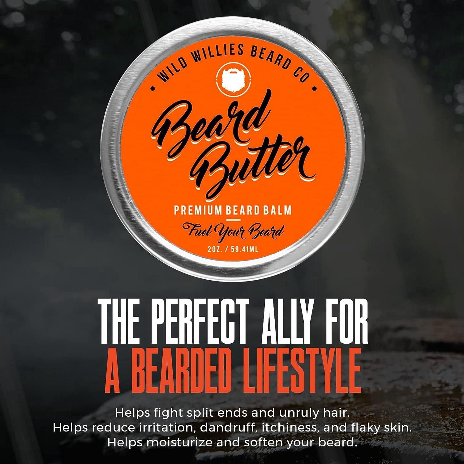 Wild Willies Beard Butter, Premium Beard Balm and Conditioner, 2 Oz